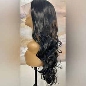 HAIR, 30” layered, center part, with lace. Jet Black